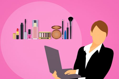 Makeup Cosmetics Perfume Selling Business Woman